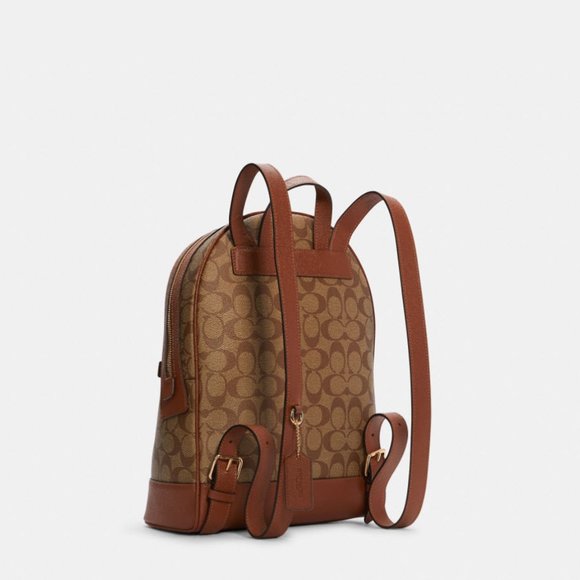 Coach C5795 Kenley Legacy Khaki Signature Multicolor Stripe Backpack - Picture 5 of 5